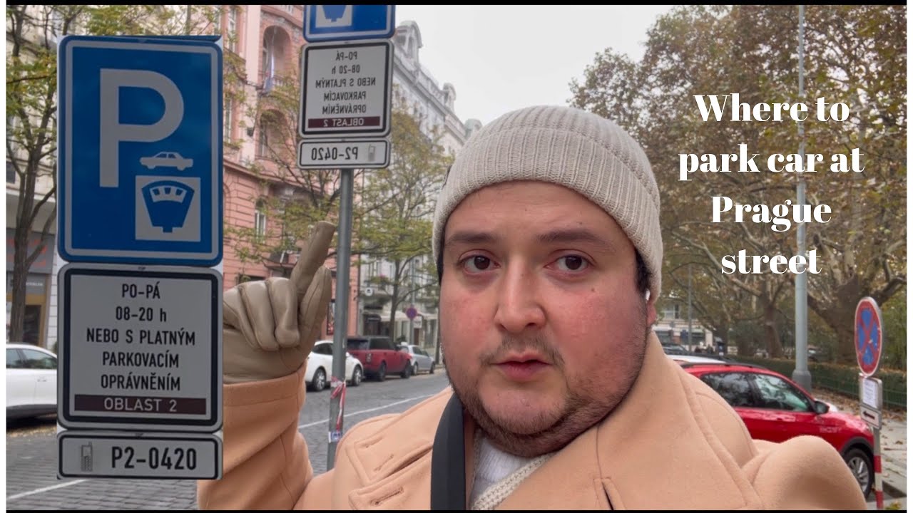 Prag sokak park alanları detayları Çekya yaşam / Prague street parking detail