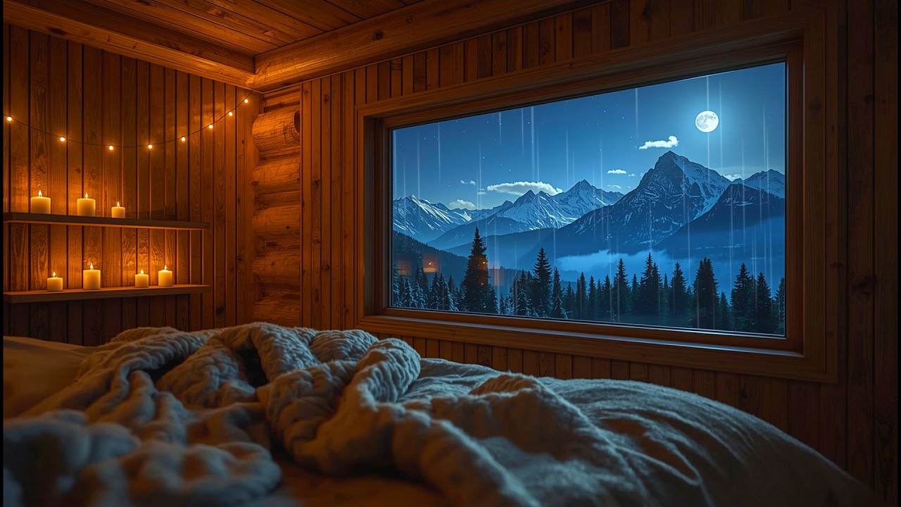 🌧️ Rain On the Window For Deep Sleep In a Cozy Chalet 🌙 | 8 Hours