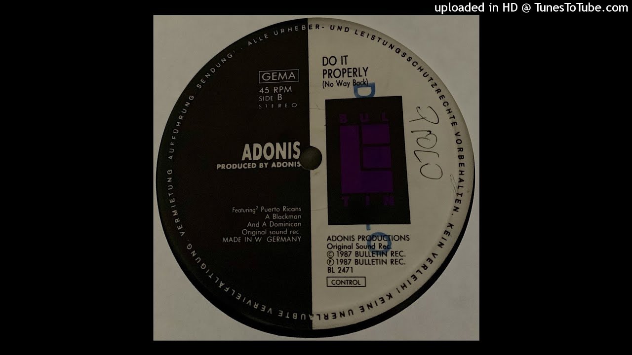Adonis | Do It Properly (No Way Back)