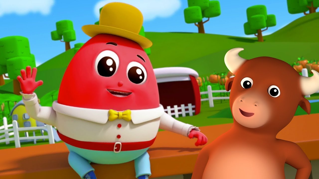 Humpty Dumpty ngồi trên tường | vườn ươm vần | Farmees Song | 3D Rhyme | Humpty Dumpty Sat On a Wall