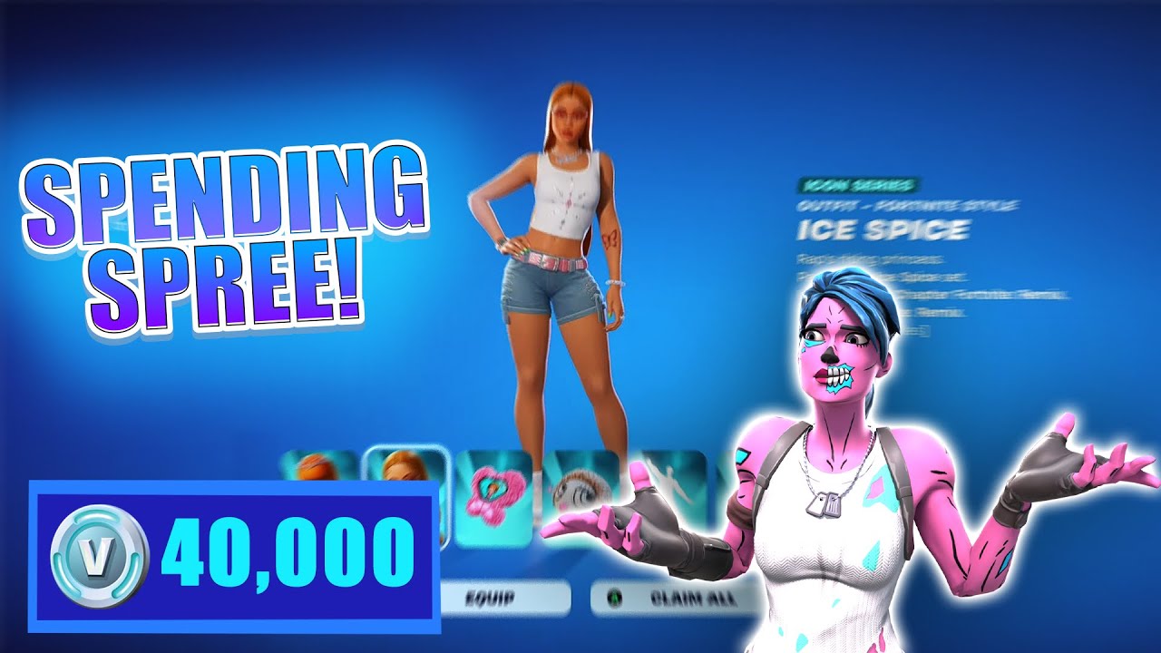 Spending 40,000 VBUCKS in Fortnite (spending spree)