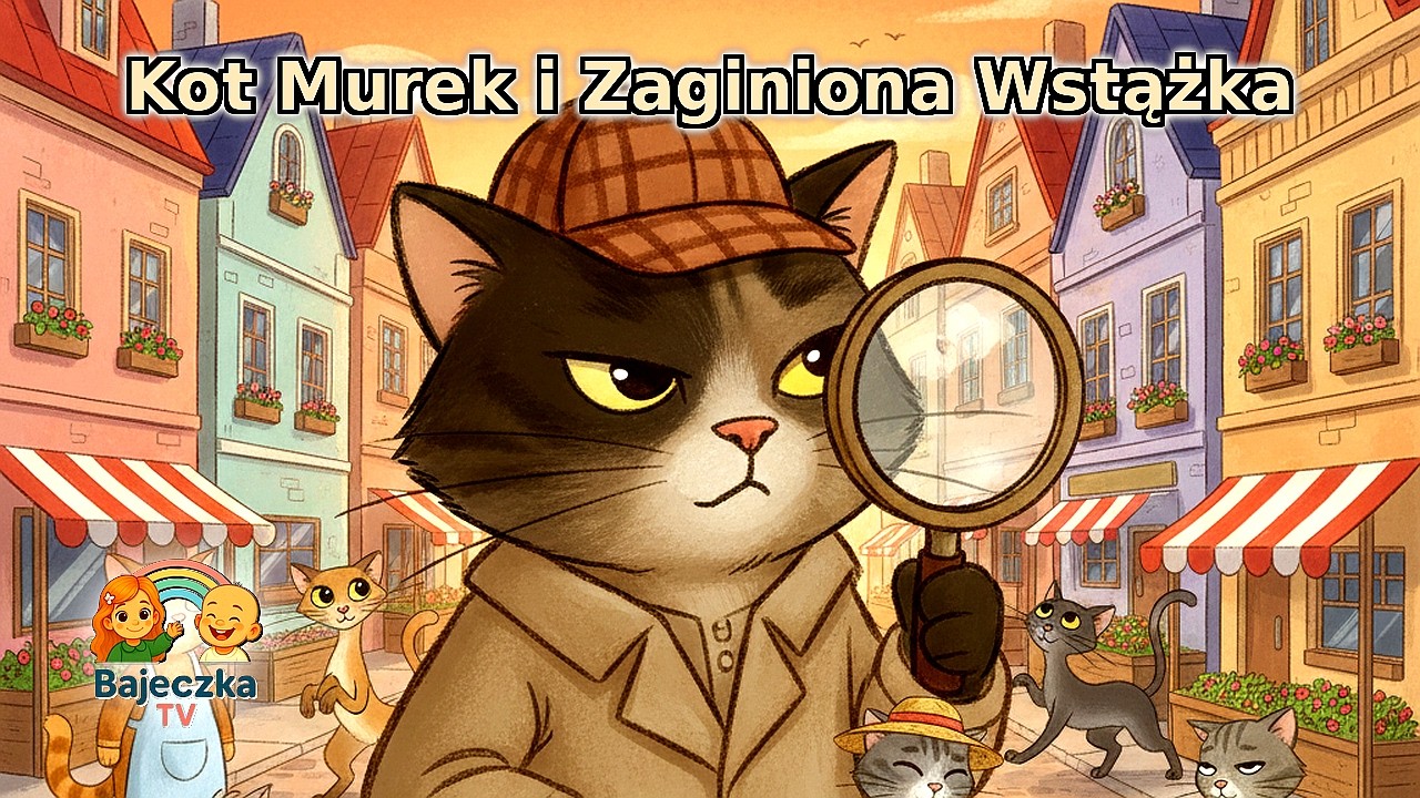 🔍🐱 Kot Murek i Zaginiona Wstążka - Bajka detektywistyczna na Dzień Kota 🐱🔍 | Bajeczka TV
