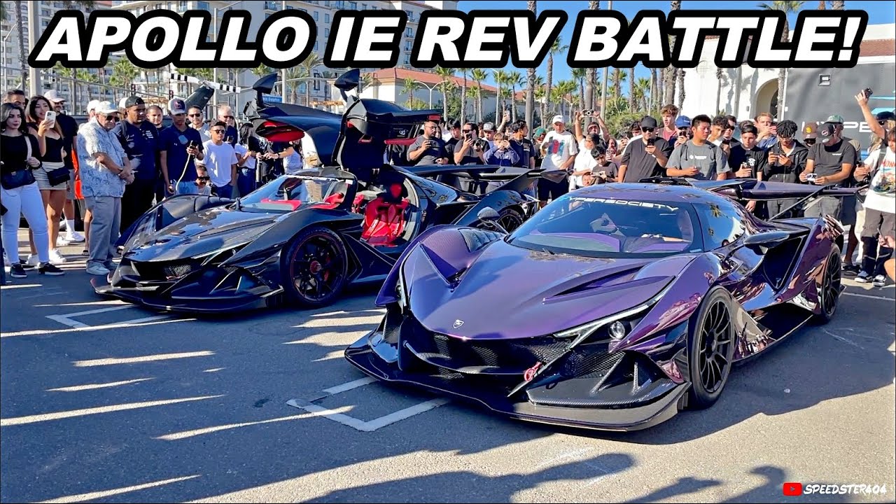 x2 Apollo IE Rev Battle! $50M Hypercars - Pagani Zonda Cinque, Bugatti Chiron Pur Sport, Huayra BC