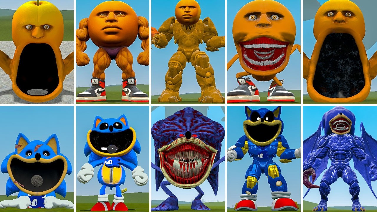ALL NEW ODINDIN DUN VS MECHATITAN ODIN VS ALL NEW SONIC BLUE VS CHOSIS SONIC in GARRY'S MOD !!!