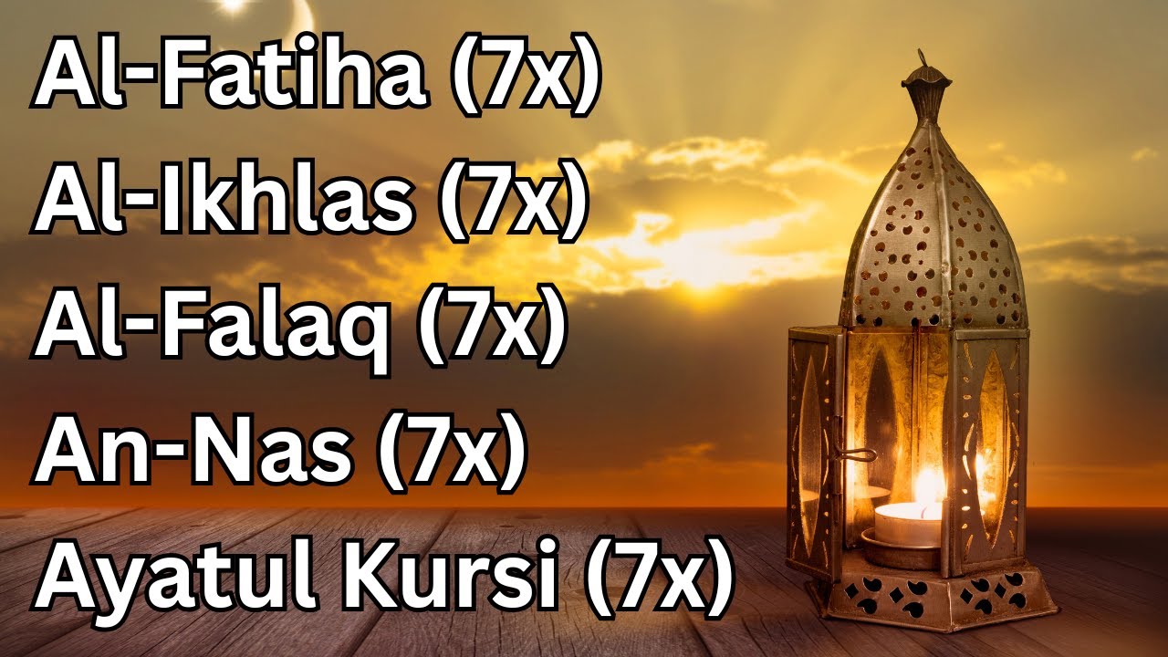Koruyan Dualar: Ayetel Kürsi,Fatiha, Felak, Nas, Kafirun