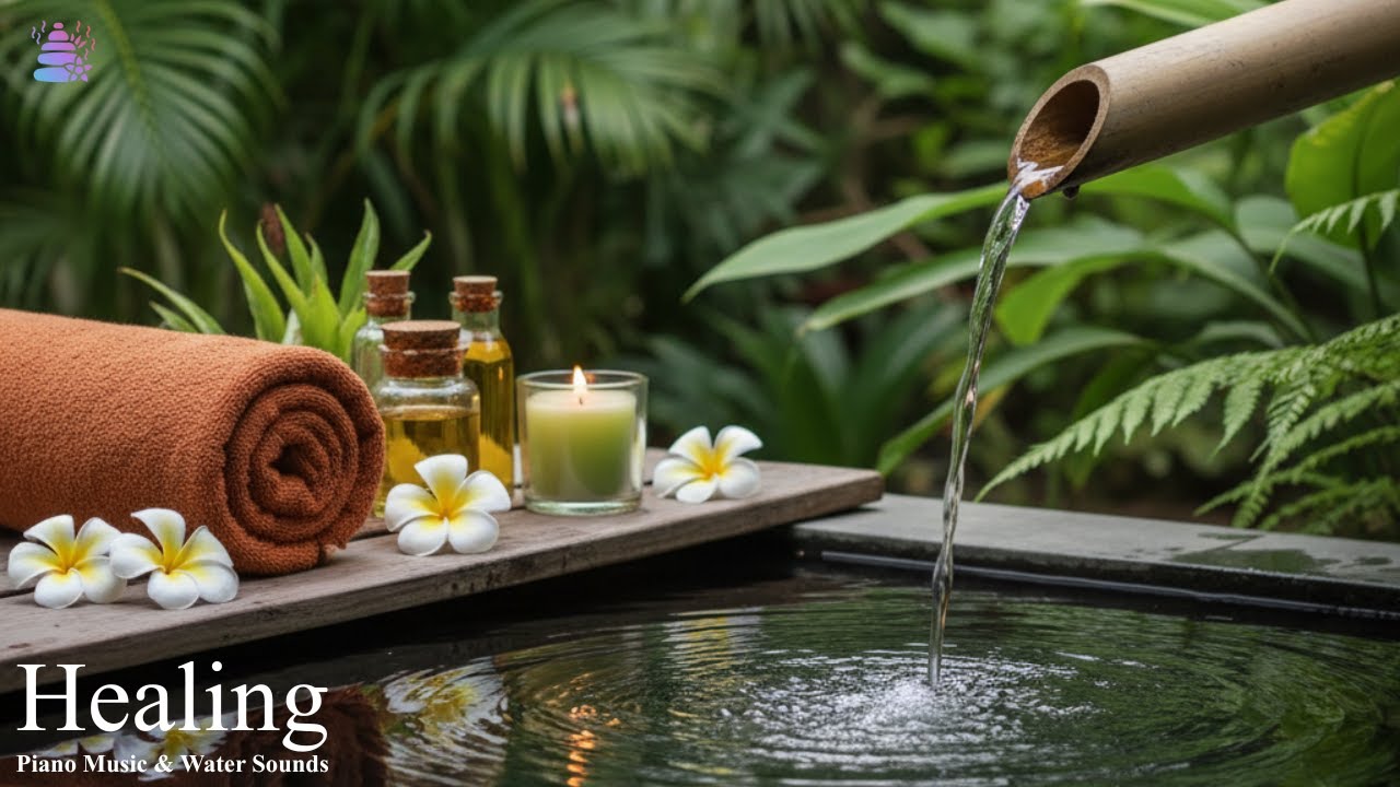 Relaxing Music 🌿 Piano Music with Water Sounds for Meditation & Calm Energy