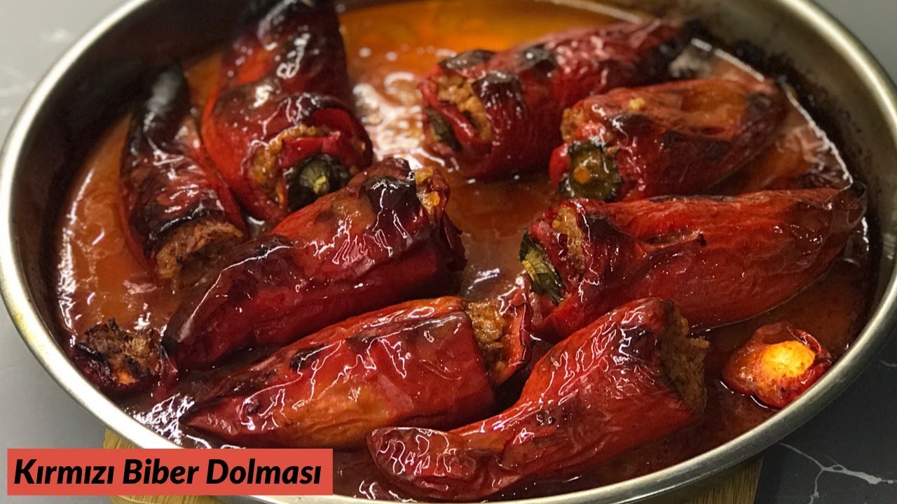 Kırmızı Biber Dolması - Naciye Kesici - Yemek Tarifleri