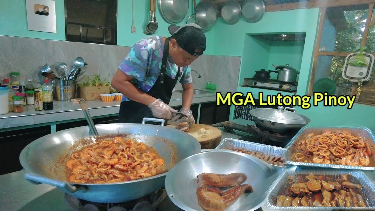Asadong dila ng baka (oxtongue) ,seafood medley,adobo sa atsuete at afritada | mga Lutong Pinoy