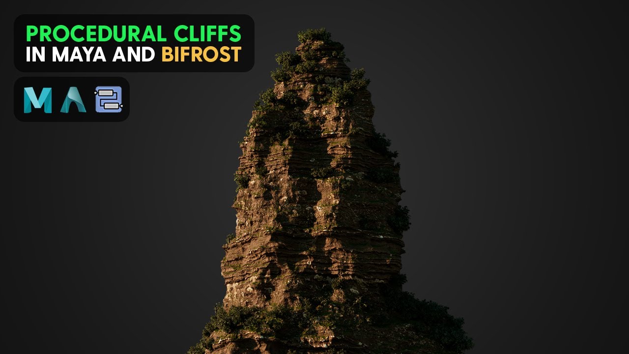 Procedural cliffs in Maya