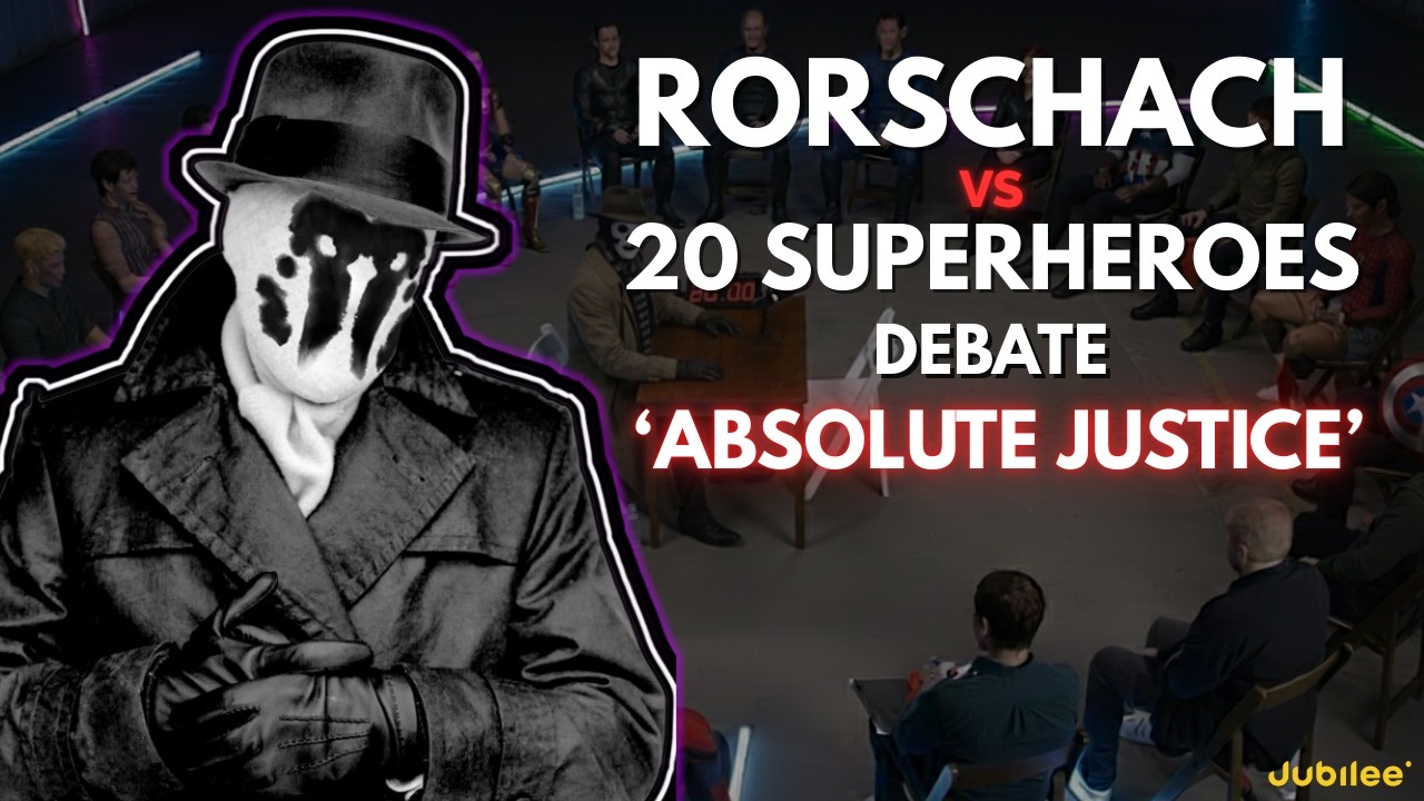 Rorschach vs 20 Superheroes Debate 'ABSOLUTE JUSTICE' - Jubilee Parody