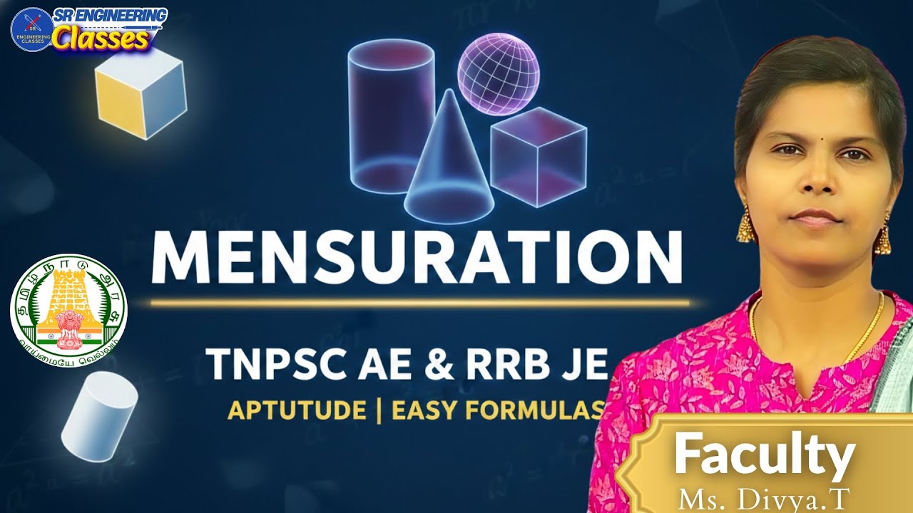 “Mensuration Tricks 🔥 | Area & Volume Full Clarity | TNPSC / RRB JE”