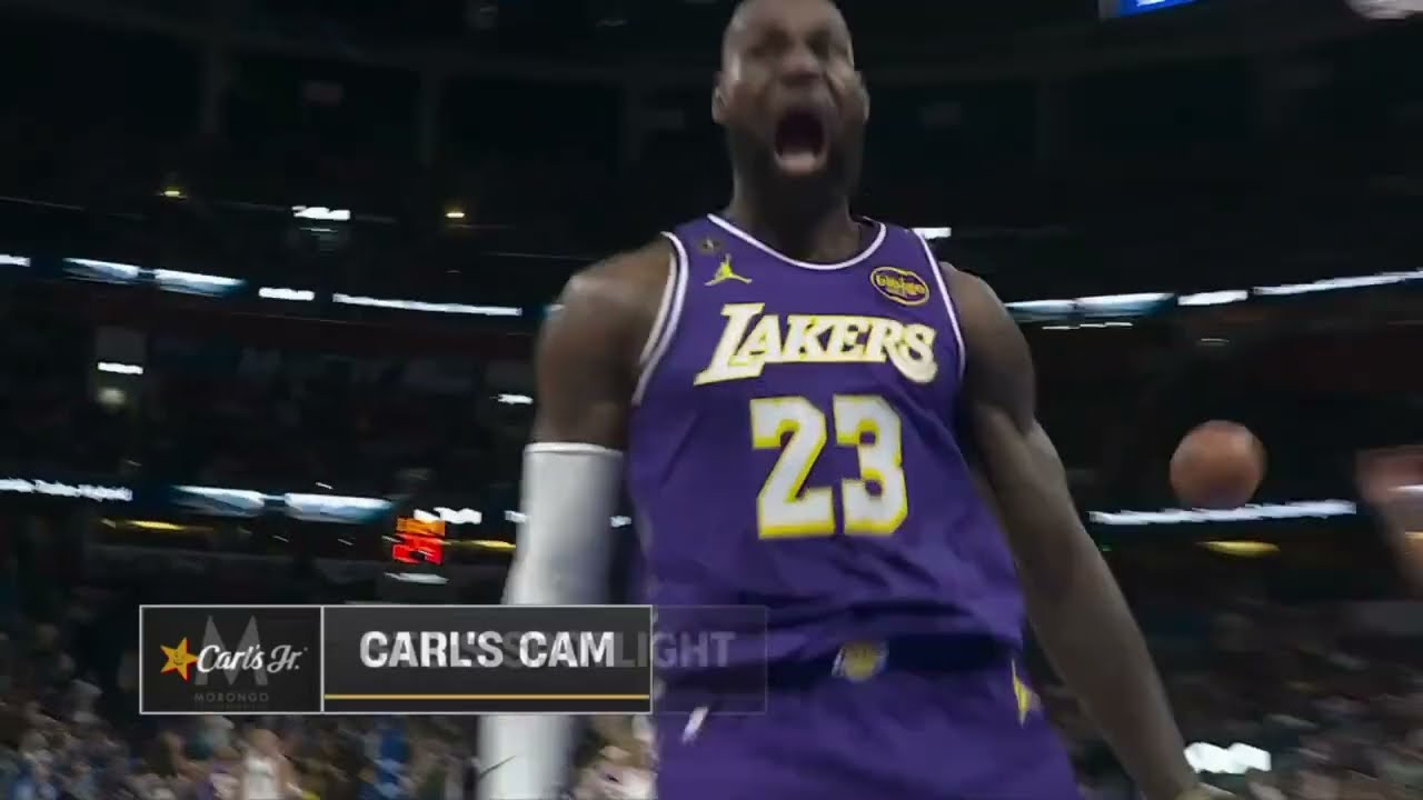 LeBron James strips Desmond Bane and finishes with a powerful fastbreak dunk