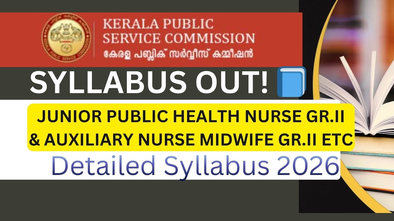 Junior Public Health Nurse Syllabus 2026 | KPSC JPHN & ANM Detailed Syllabus