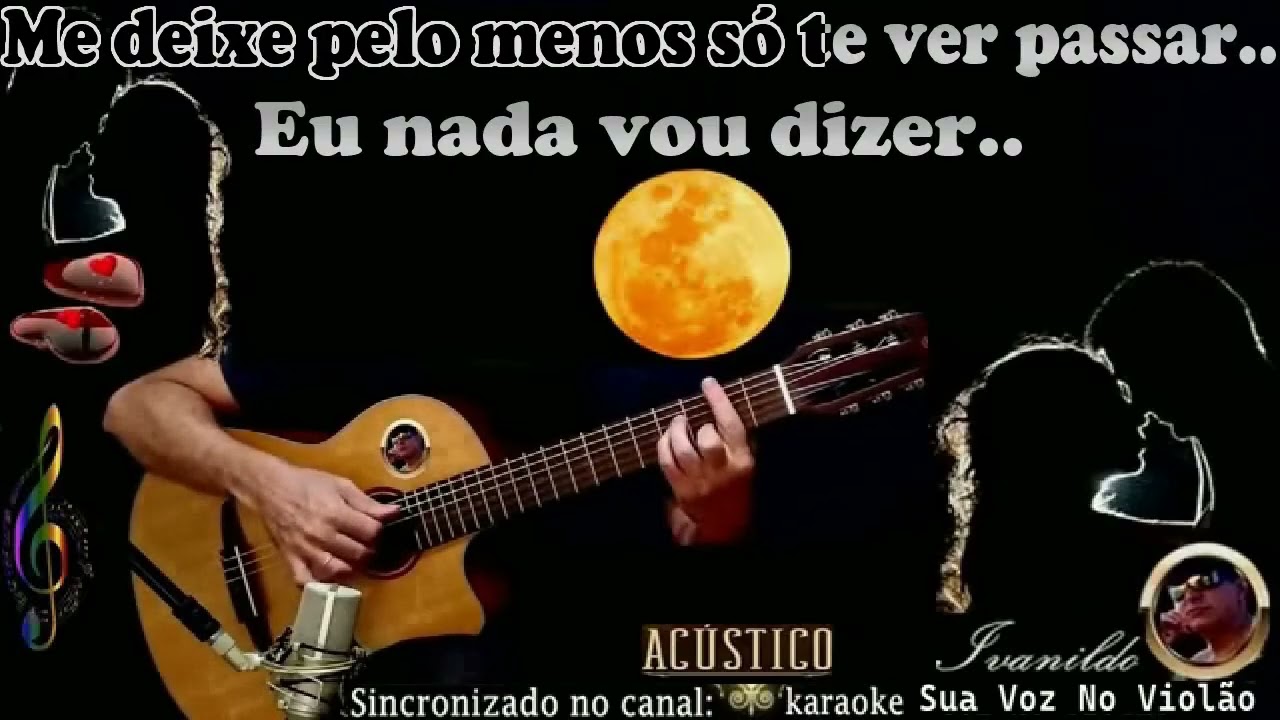 De Tanto Amor - Roberto Carlos (sua voz no violão) cover - karaokê acústico