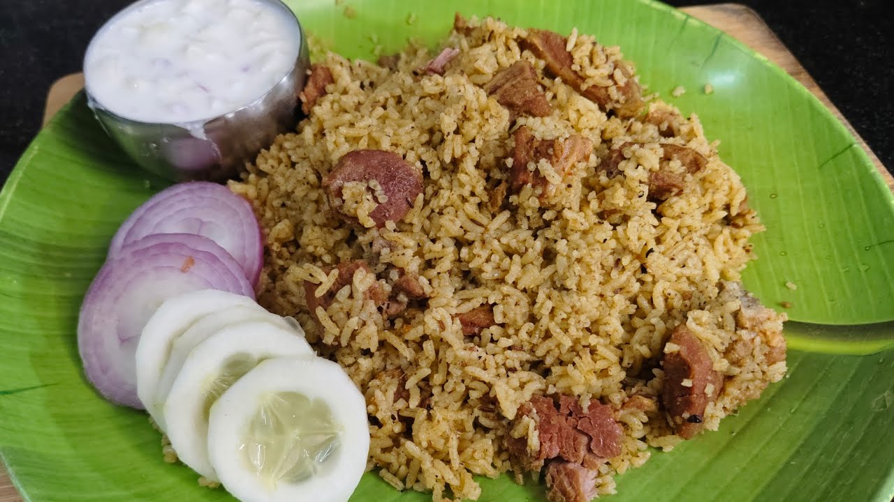 బెంగుళూరు స్టైల్ మట్టన్ దొన్నె బిర్యానీ/mutton donne biryani#cooking #food #viral 