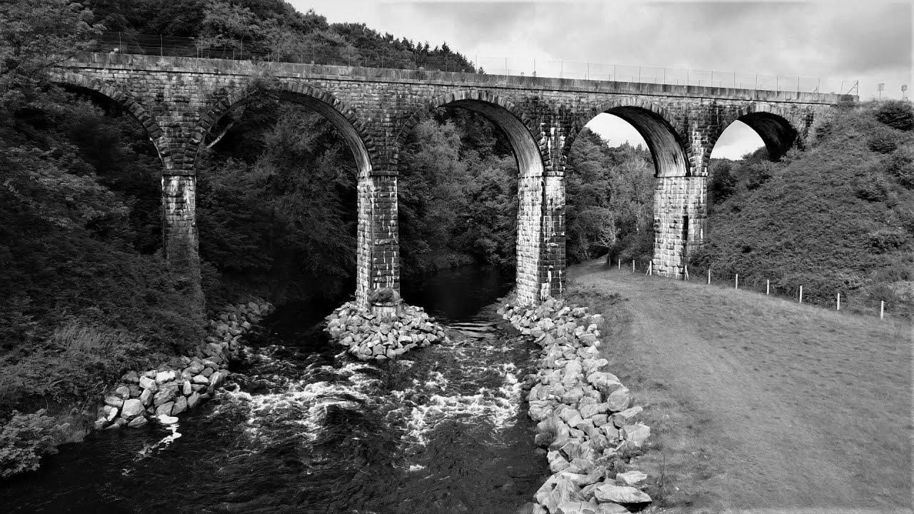 River Avonmore Viaduct, Rathdrum, Co. Wicklow.  DJI Mavic Mini