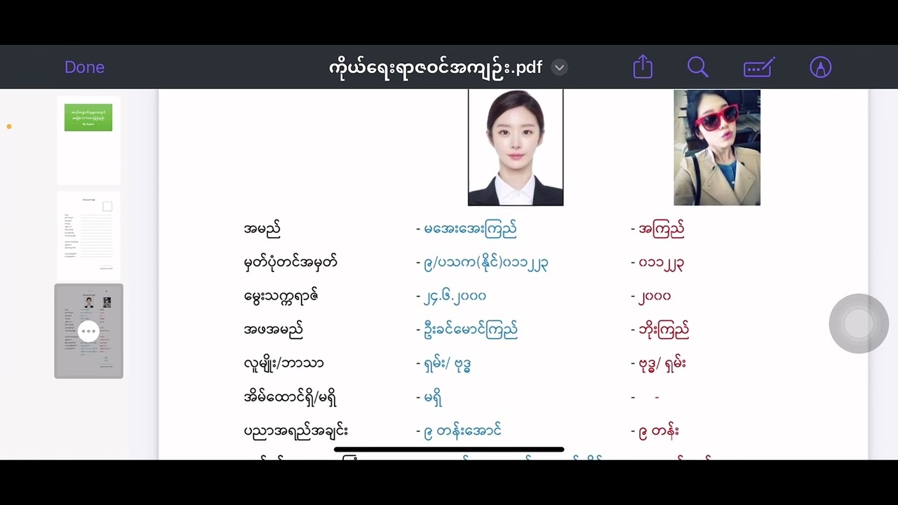 အခြေခံ CV Form ဖြည့်နည်း by Karen