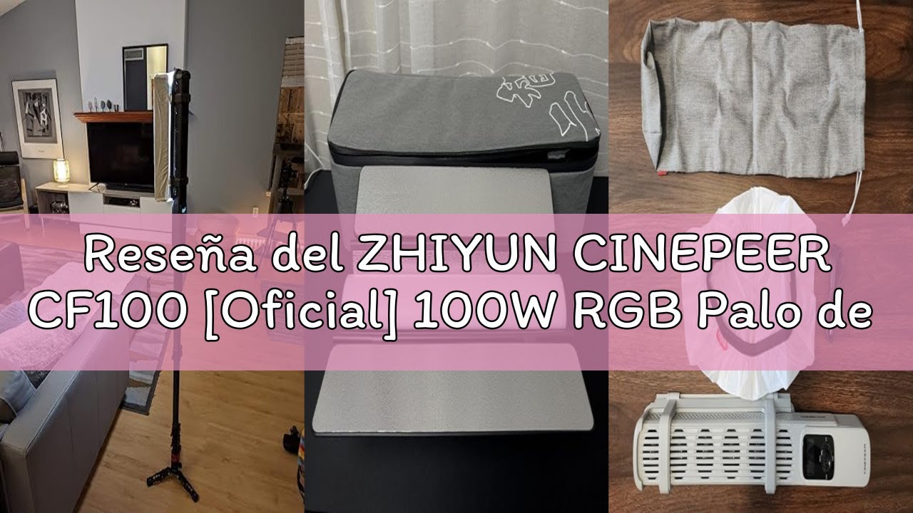 Reseña del ZHIYUN CINEPEER CF100 [Oficial] 100W RGB Palo de Luz, Luz de Vídeo Portátil con 2700K-650