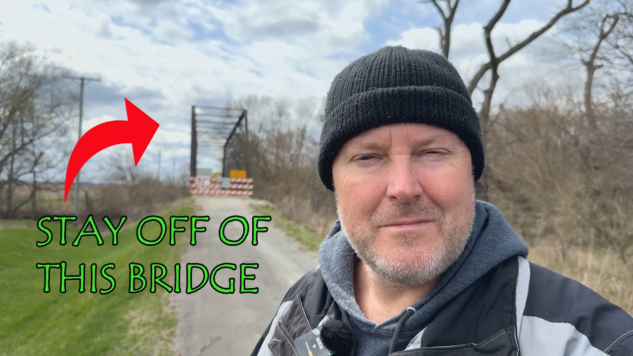 Exploring an old, abandoned bridge