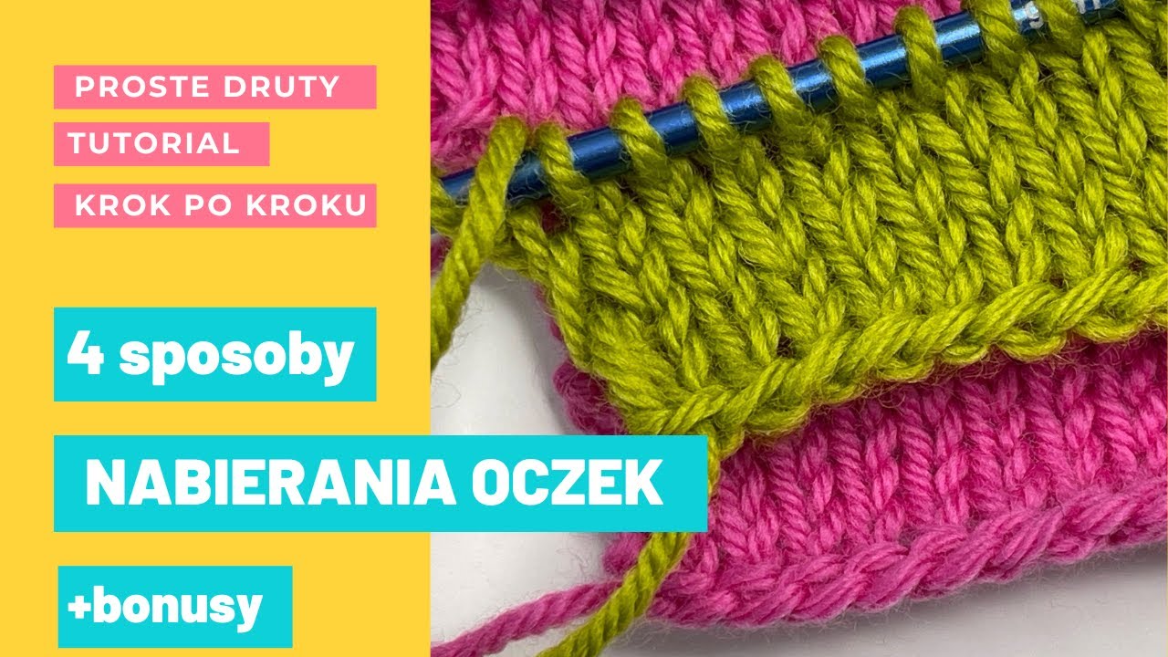 🧶4 sposoby nabierania oczek NA DRUTACH🧶porównanie i ułatwienia🧶italian🧶single🧶knitted🧶longtail