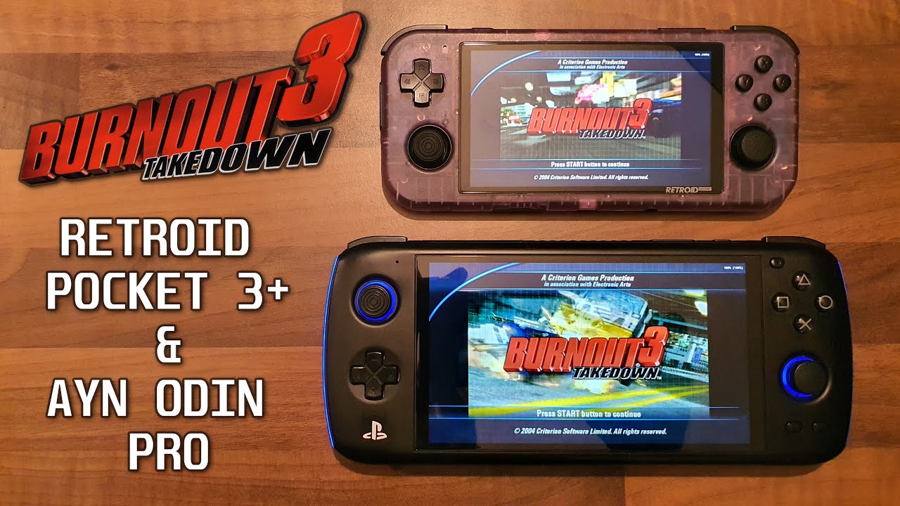 Burnout 3 100% Speed on Retroid Pocket 3+ & 2.5x Resolution on Odin Pro