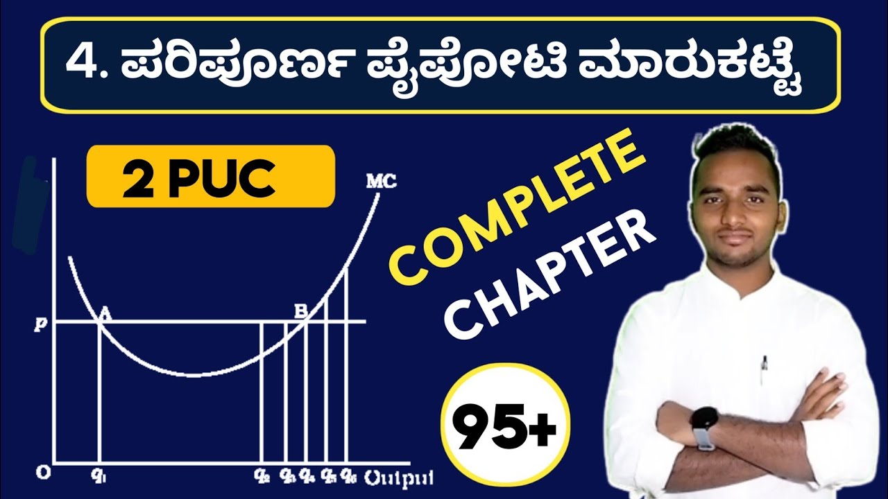 ಪರಿಪೂರ್ಣ ಪೈಪೋಟಿಯಲ್ಲಿ ಮಾರುಕಟ್ಟೆಯ ಸಿದ್ಧಾಂತ| 2 PUC Economics 4th Chapter in one video|