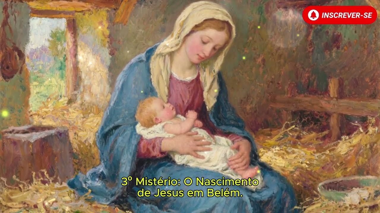 TERÇO DE HOJE - 09/03/2026 - SEGUNDA-FEIRA: MISTÉRIOS GOZOSOS - 04 HORAS • SANTO TERÇO