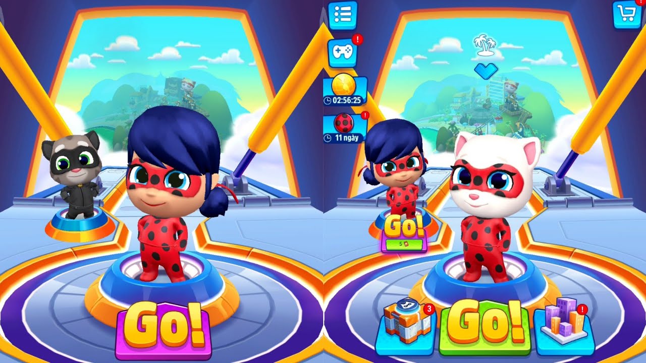 Talking Tom Hero Dash Gameplay Part 2 () Random Unlock Miraculous Ladybug - Cat Noir Tom