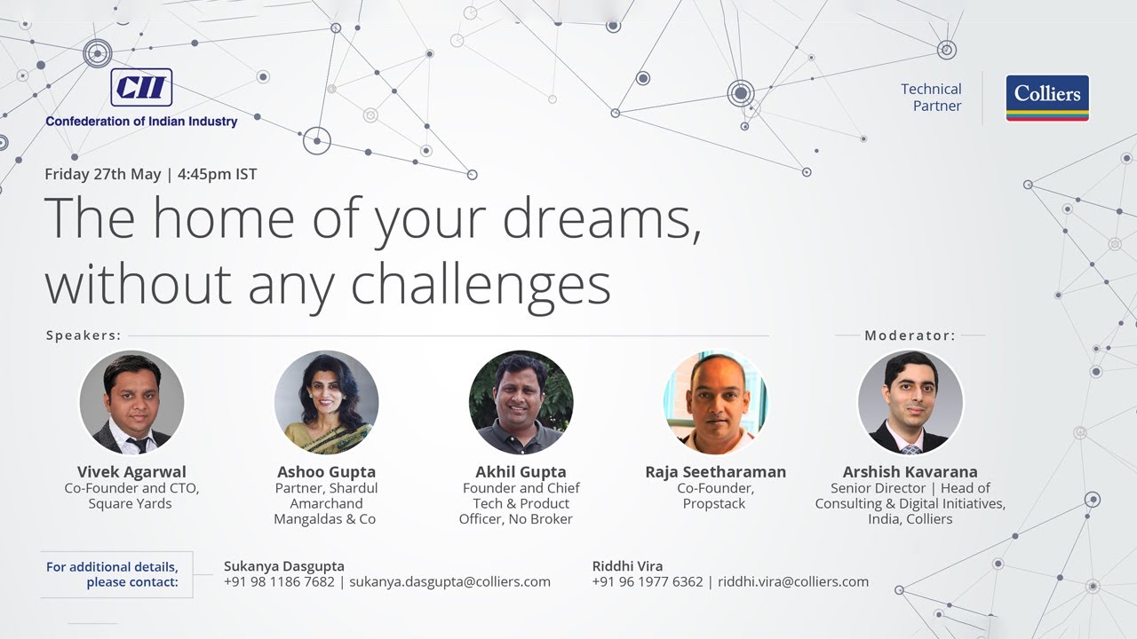 Arshish Kavarana moderates a panel discussion at the CII Premier tech in #realestate event