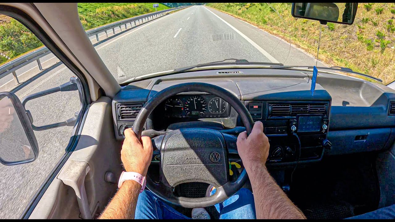 1996 Volkswagen Transporter T4 (1.9 TD 68 hp) | POV Test Drive #2525 Joe Black