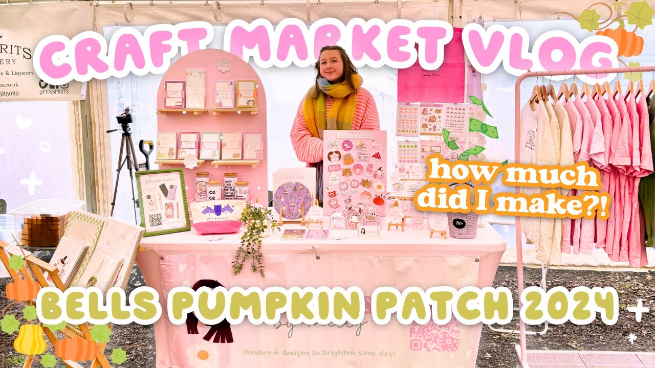 CRAFT MARKET VLOG 🛍️ vending at Bells Pumpkin Patch 2024 🎃 how much money did I make?! 💰