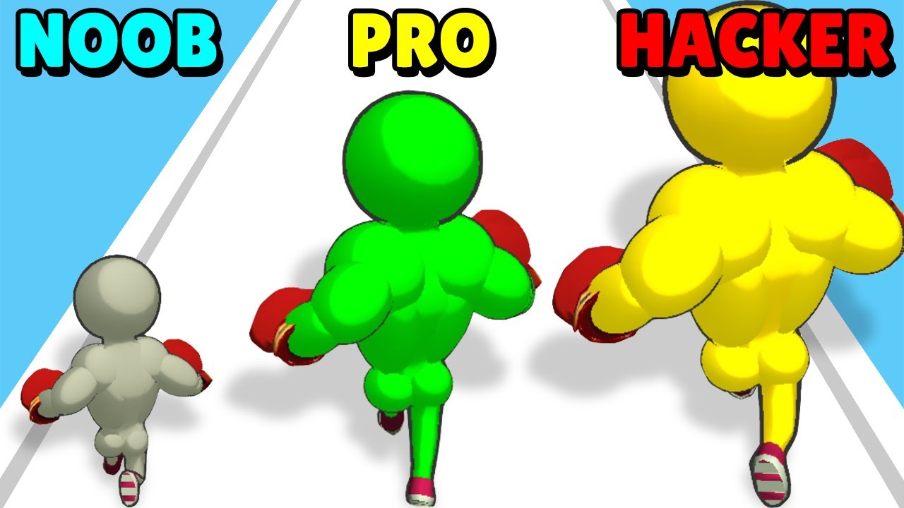 NOOB vs PRO vs HACKER in LevelUp Runner!