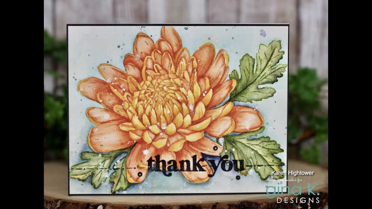 Autumn Chrysanthemum Watercolor