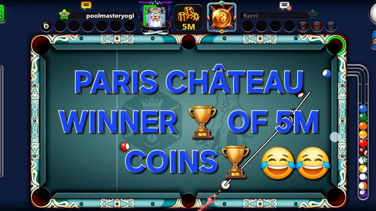 Paris Château game winner 🏆 of 5M coins🪙[#poolmasteryogi]