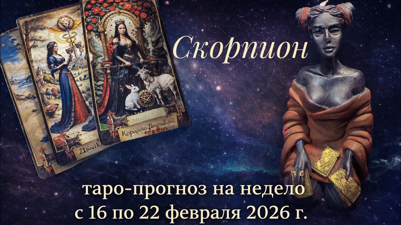 Скорпион ♏️ Таро прогноз на неделю 16.02-22.2.26