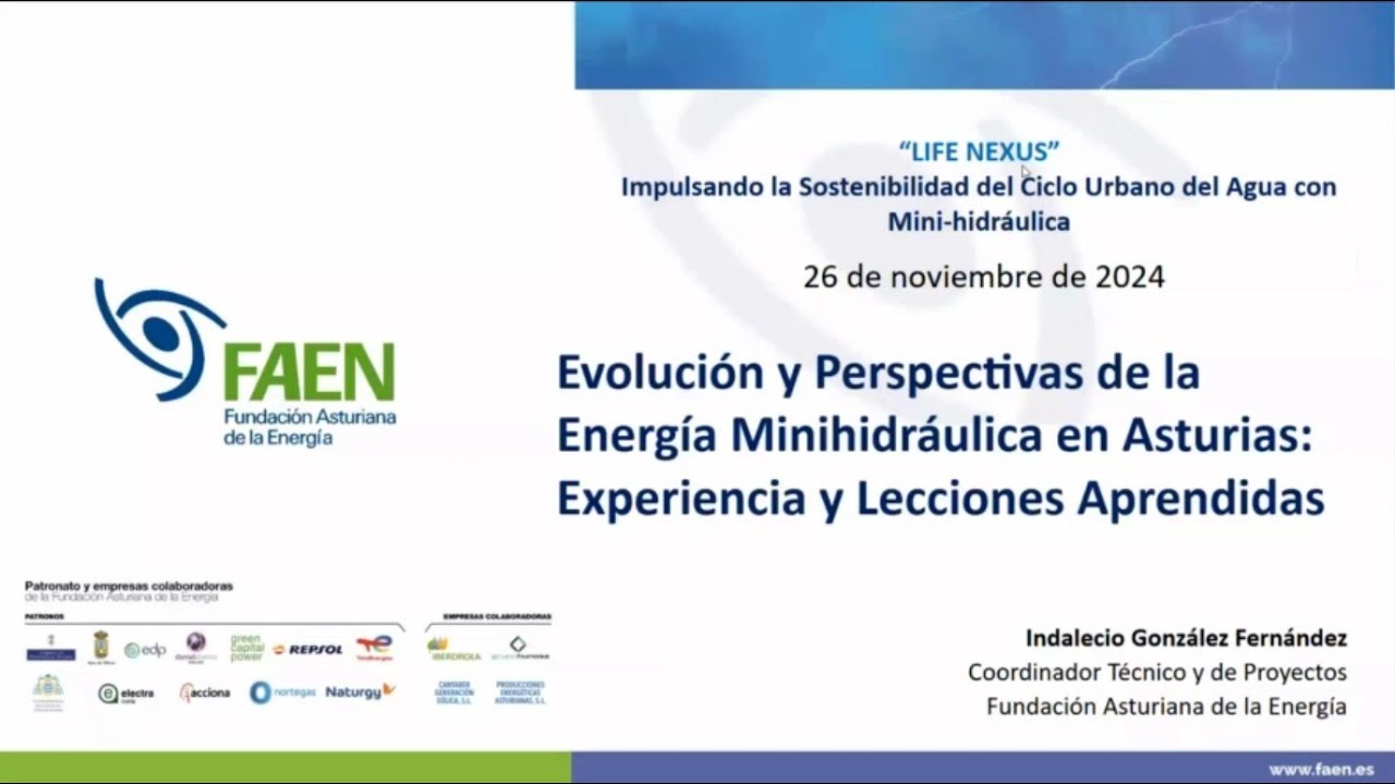 Indalecio González · FAEN · Evento final LIFE NEXUS