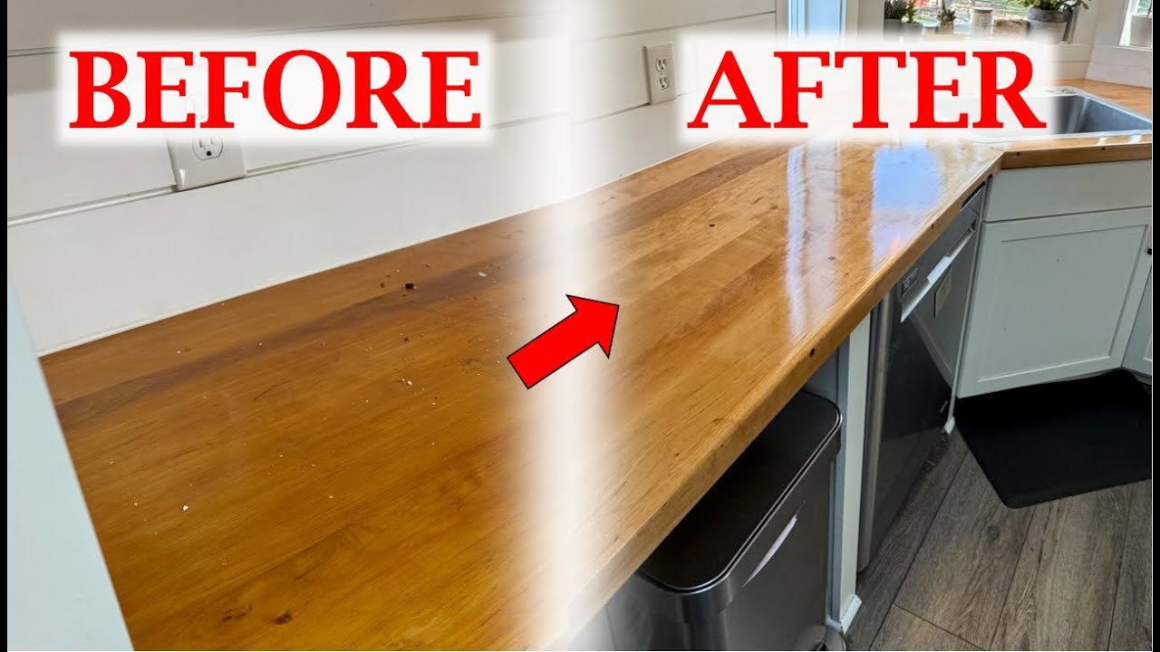 Refinishing a Butcher Block Counter with Polyurethane