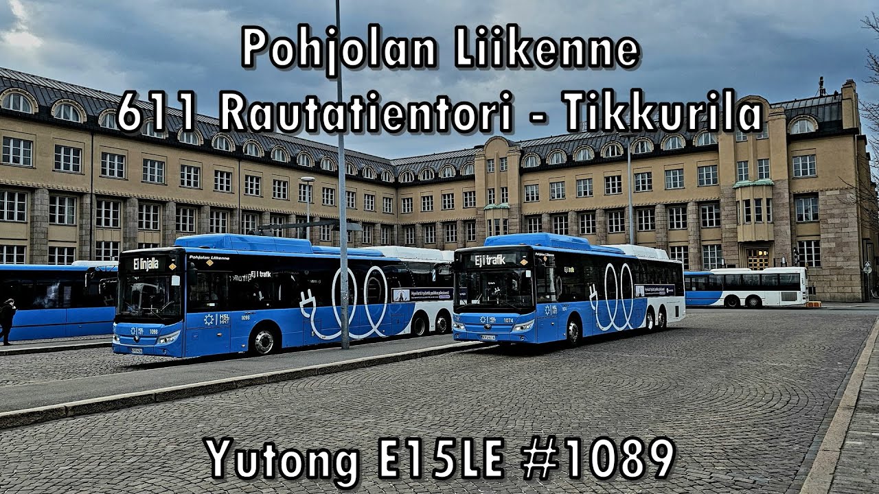 Pohjolan Liikenne - linja 611, Yutong E15LE #1089