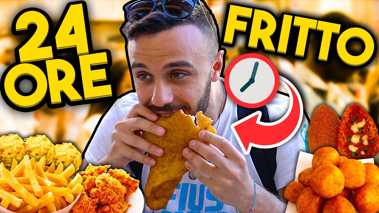 MANGIO PER 24 ORE SOLO CIBO FRITTO!!!