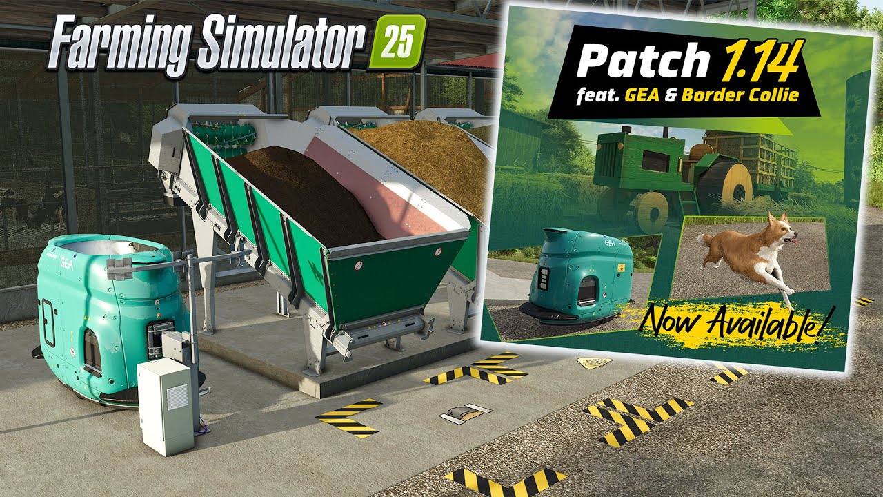 WHAT DOES IT ACTUALLY MEAN? PATCH 1.14 IS LIVE!! NEW GEA Gear & Border Collies? FARMING SIMULATOR 25