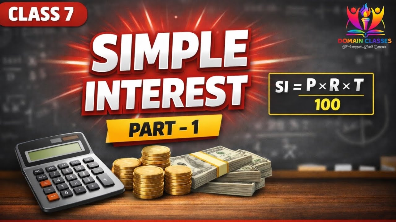 Simple interest for class 7th ll @domainclasses