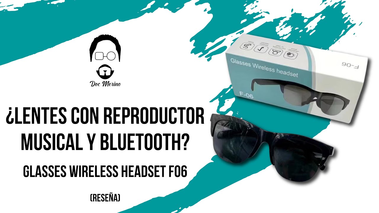 ¿Lentes con reproductor musical y bluetooth? Glasses wireless headset F06