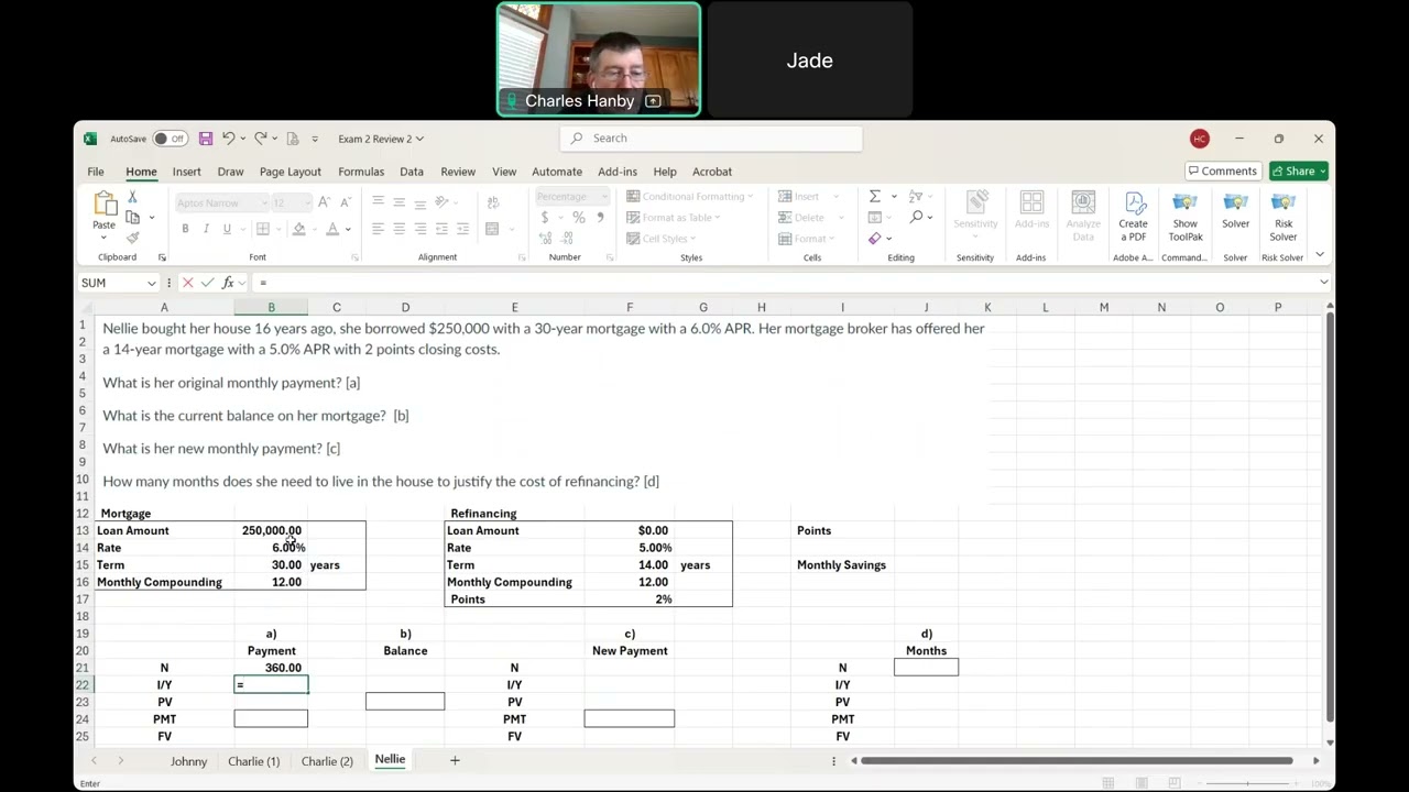 Exam 2 Review 3  Excel