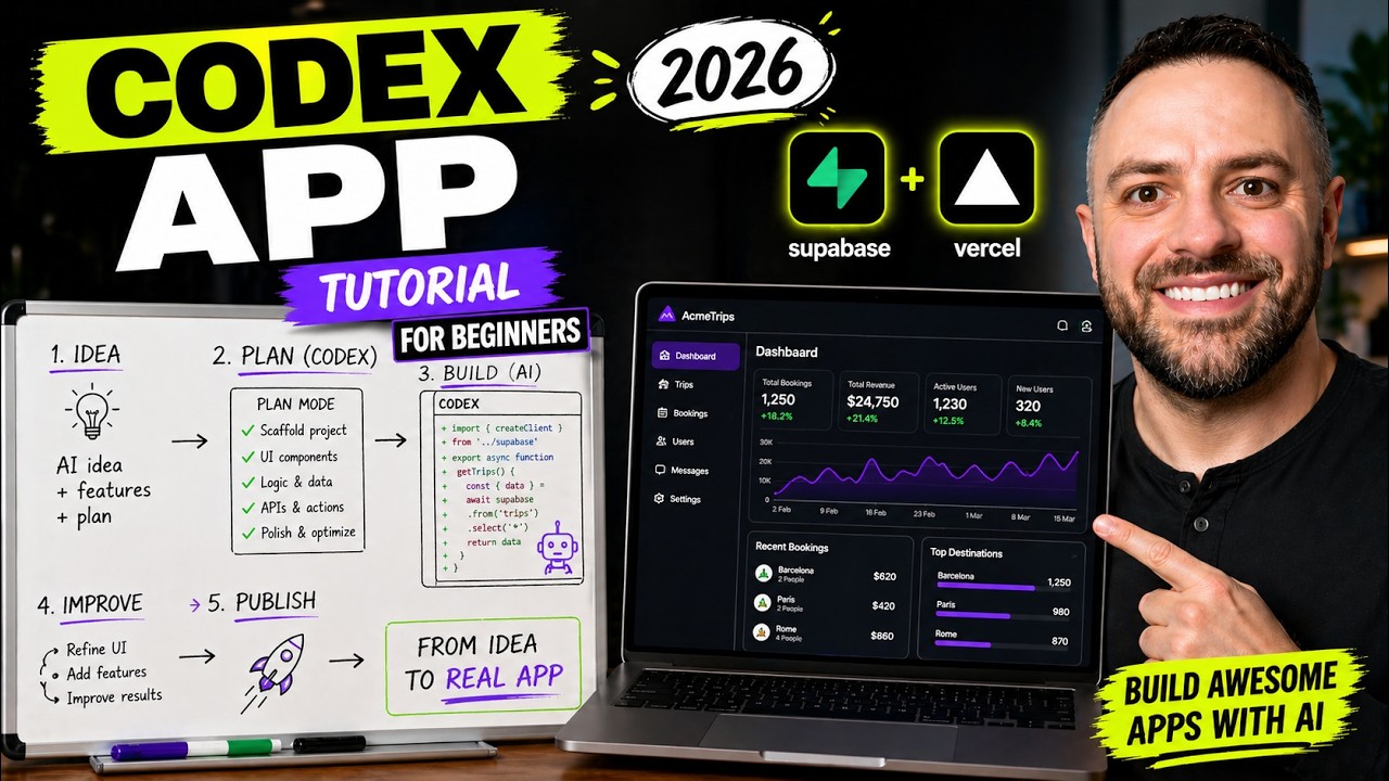 Создайте и запустите РЕАЛЬНОЕ приложение с помощью Codex, Supabase и Vercel (Полный учебный курс ...