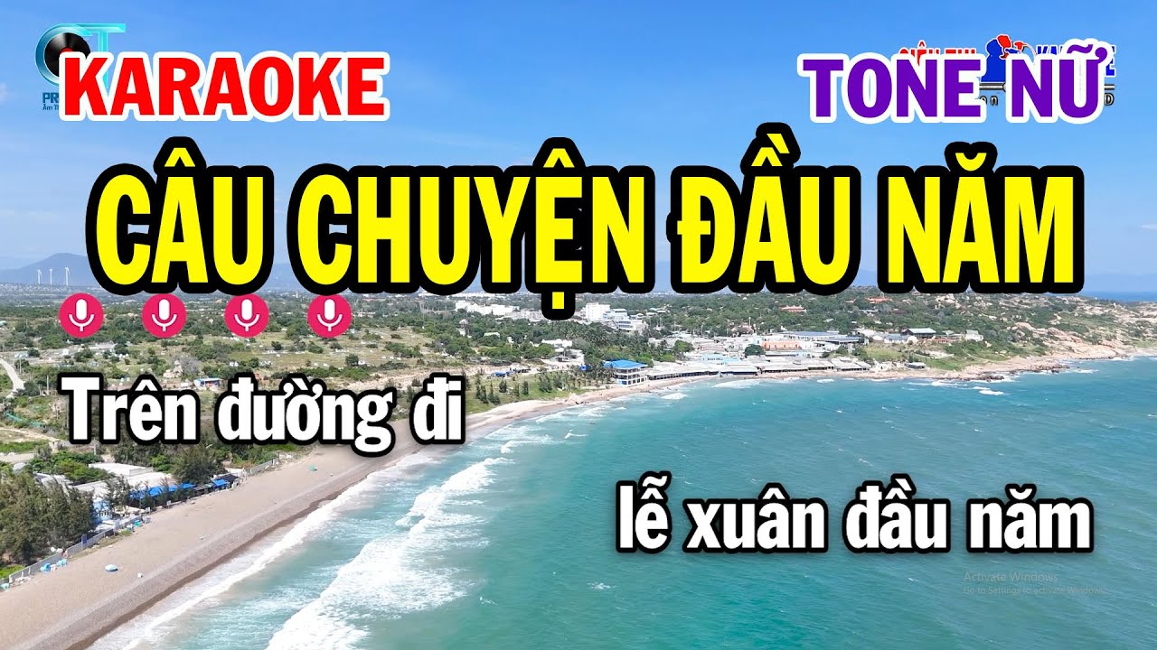 Karaoke Câu Chuyện Đầu Năm Tone Nữ ( Em ) Nhạc Tết Mới Nhất || Karaoke Siêu Thị