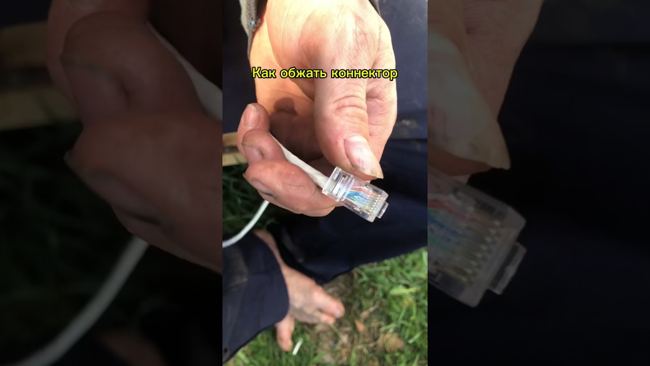 Как обжать коннектор #rg45 #интернет #кабель #коннектор
