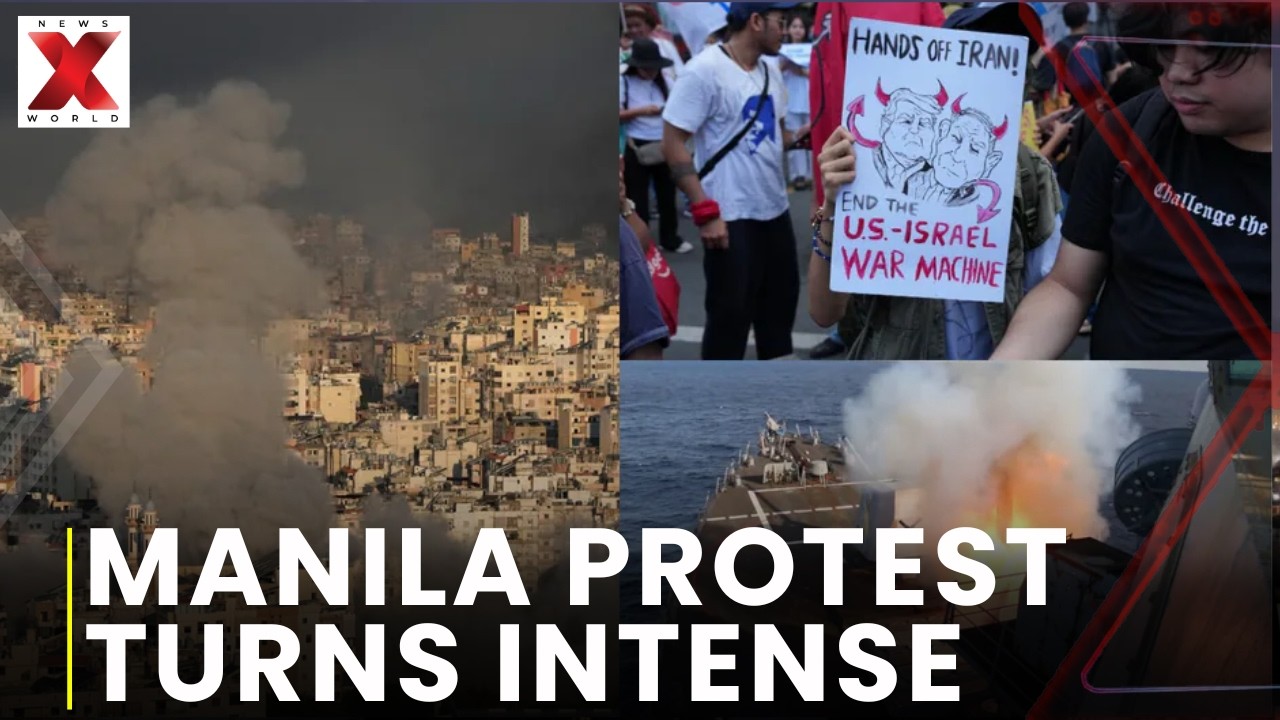 US Iran War Protest: Manila protest targets US embassy, Anti war protest | NewsX World
