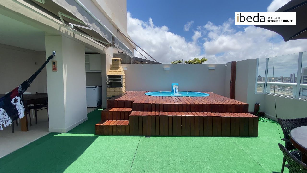 MARAVILHOSA COBERTURA QUARTIER LAGOA NOVA - NATAL/RN | Sala ampla, 3 suítes, piscina, 236m2, 3 vagas