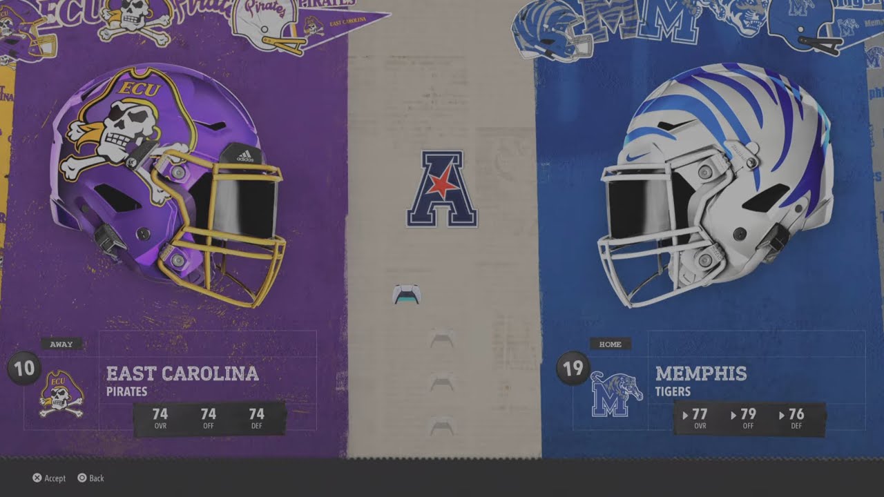 #10 East Carolina vs #19 Memphis WK13 2030 AI vs AI