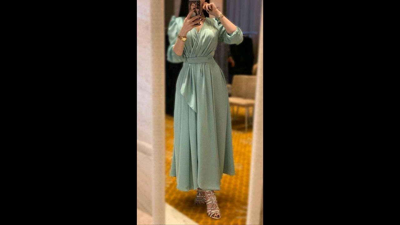 فستان كروازيه كلوش بكسرات اماميه